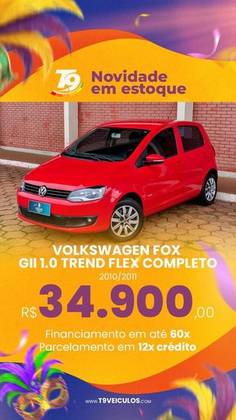 VOLKSWAGEN FOX 1.0 MI TREND 8V FLEX 4P MANUAL VOLKSWAGEN FOX 1.0 MI TREND 8V FLEX 4P MANUAL